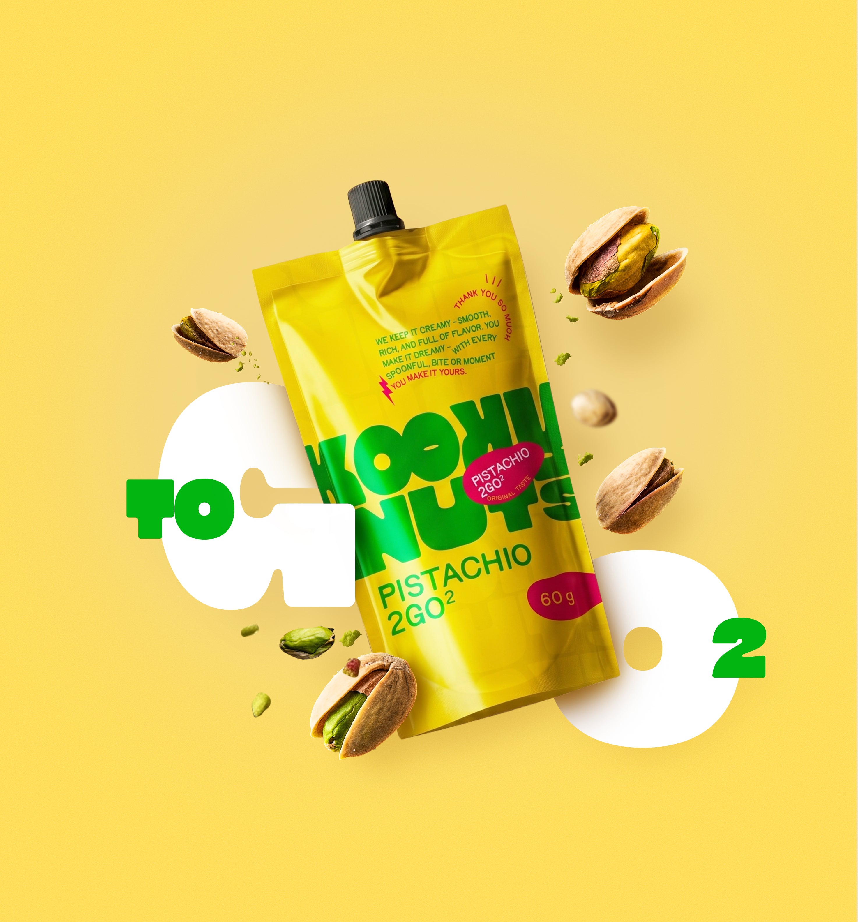 2GO2 Pistáciový krém KookyNuts 60g